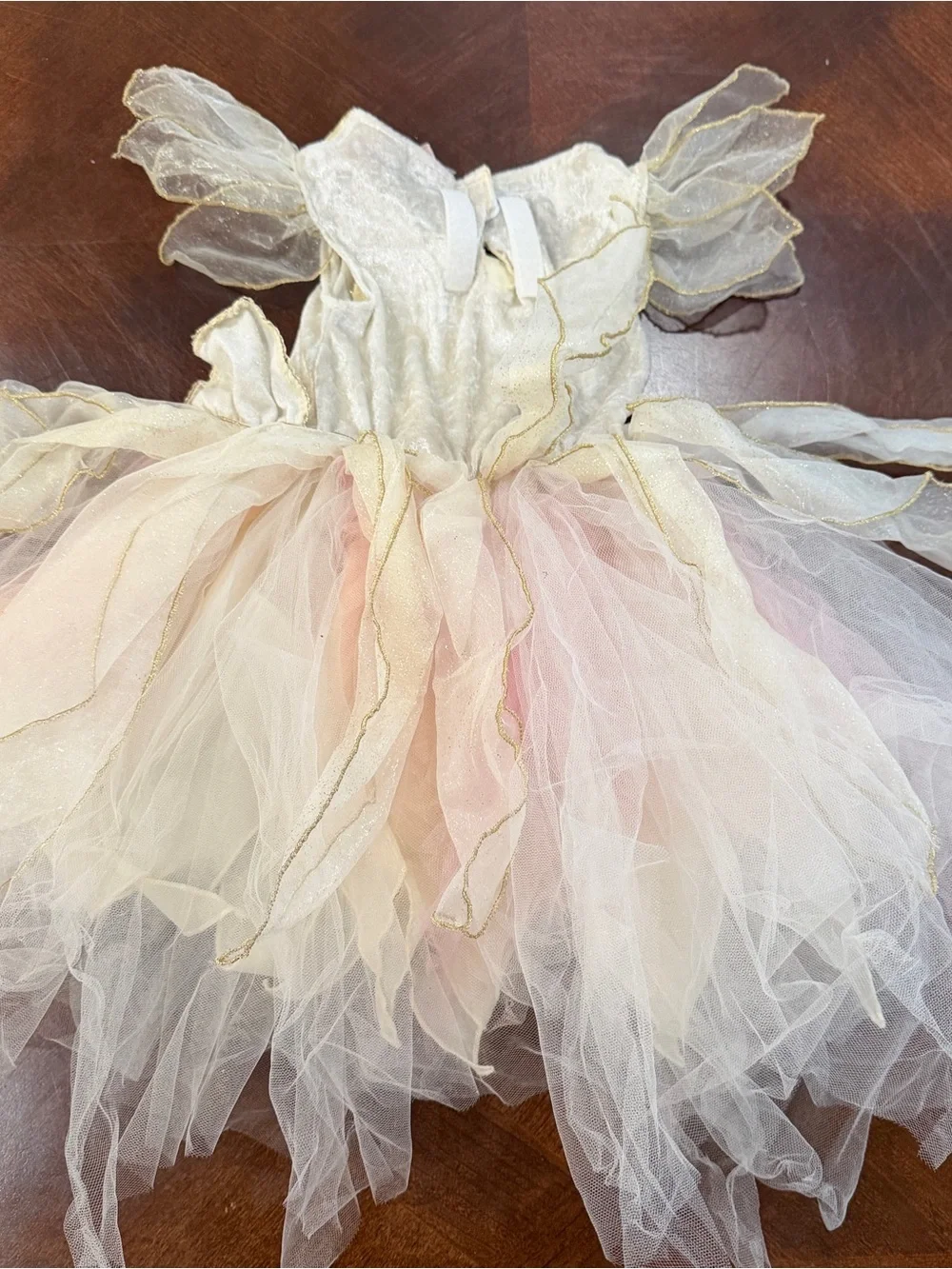 Fairy Dust Girls Pastel Fairy Tulle Costume Dress with Gold Accents Sz 3T